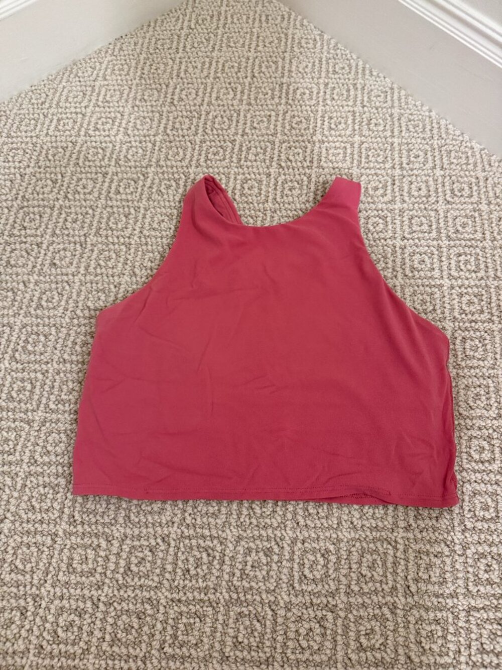 athelta pink cropped halter top